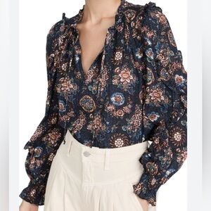 Ulla Johnson Manet Blouse in Twilight